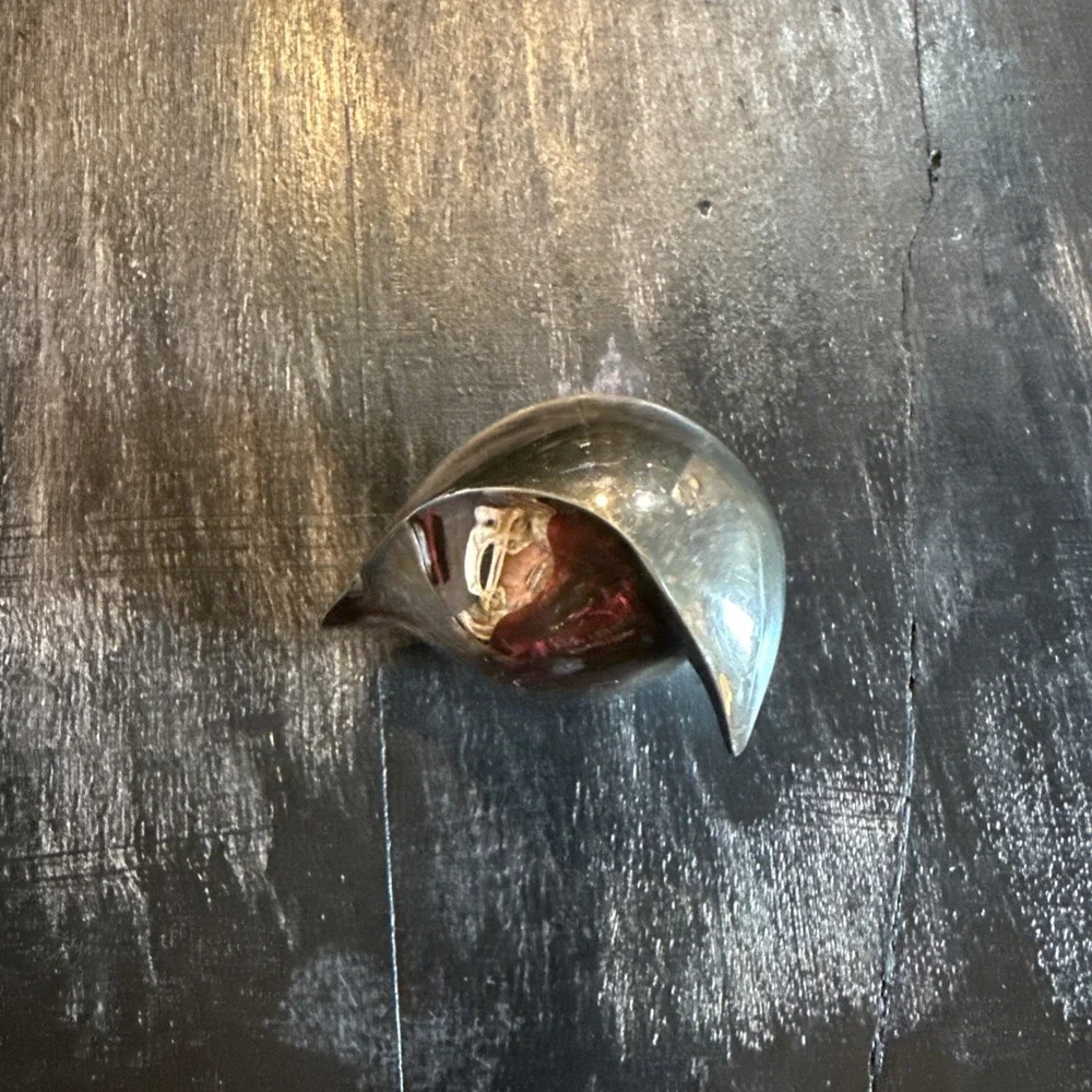 VINTAGE DANSK DESIGNS Bird FIGURINE Silver JAPAN Paperweight Collectible